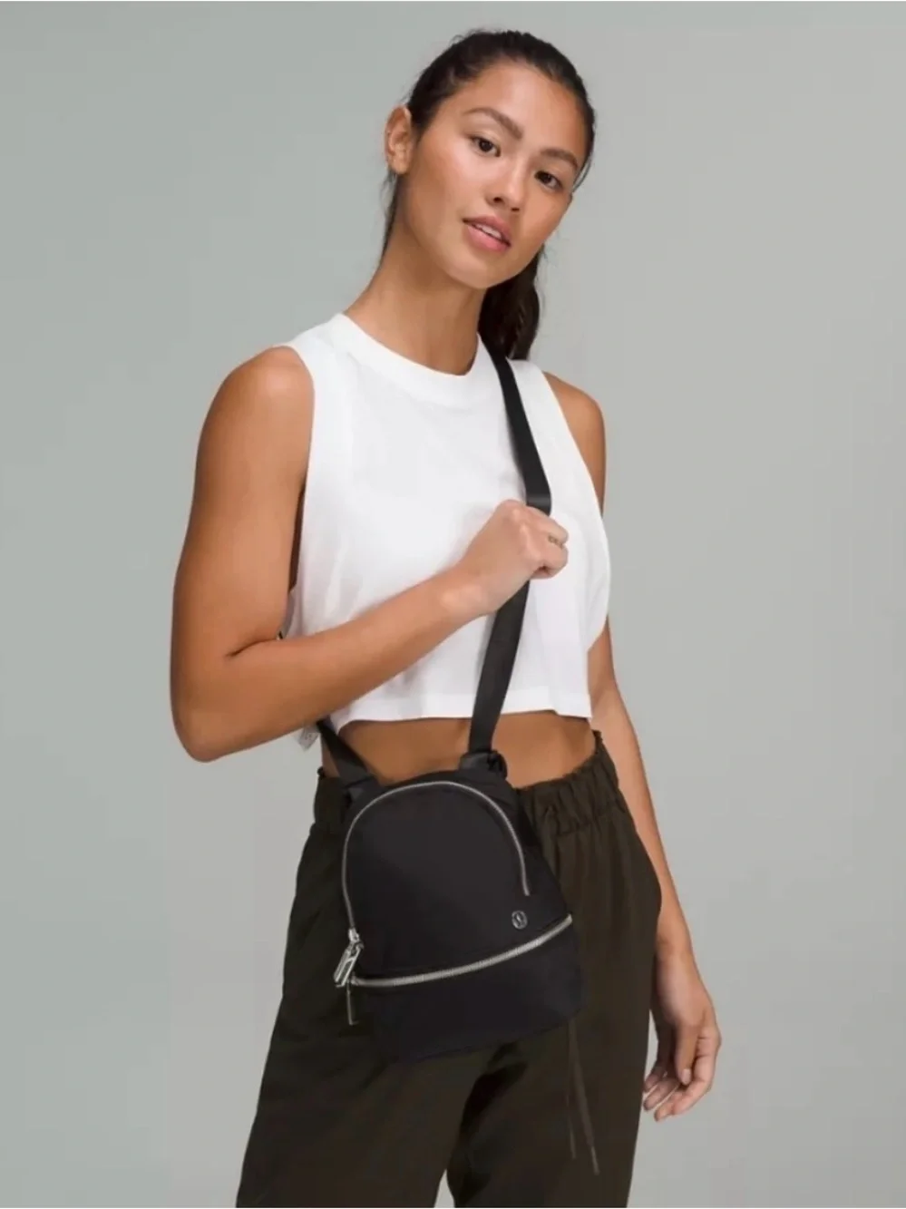 lululemon athletica Black Mini Backpack Crossbody
